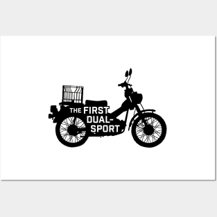 The First Dual-Sport Motorcycle (Black) Posters and Art